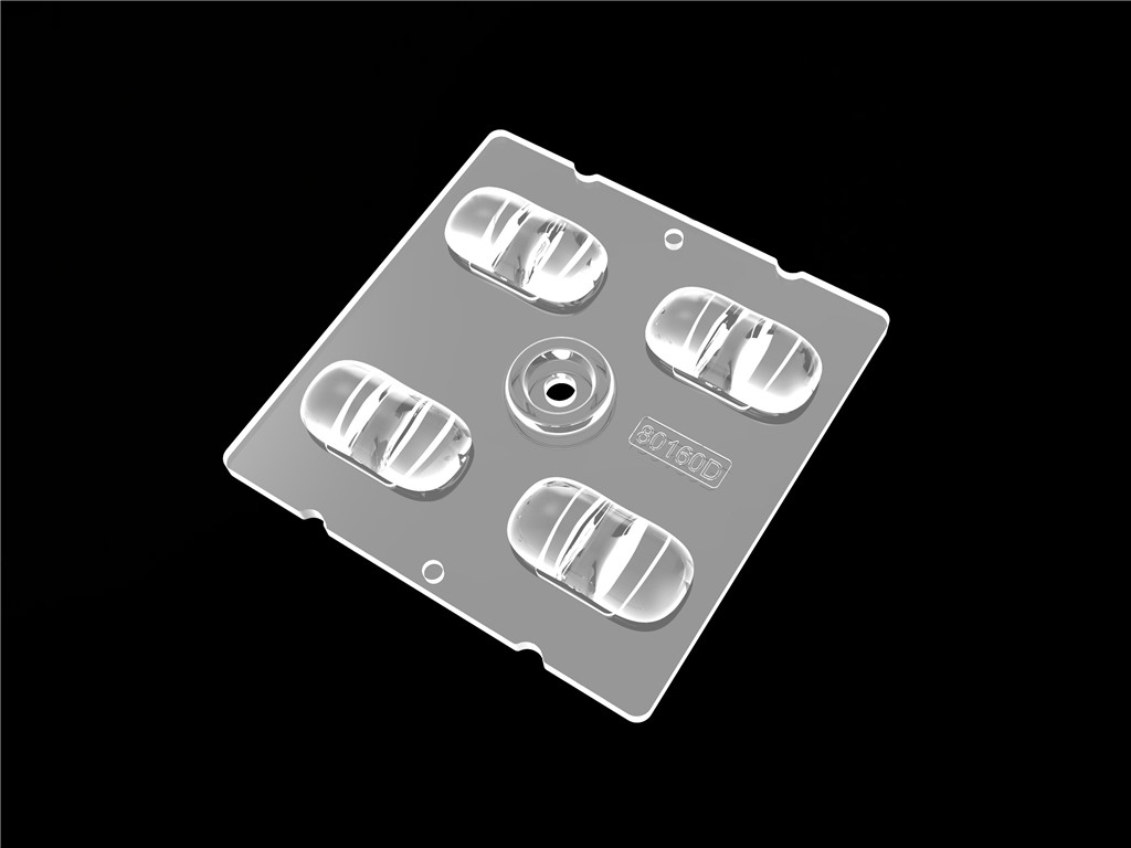 4IN1 50*50mm 80*160度 レンズビームアングル LEDストリートライトモジュール