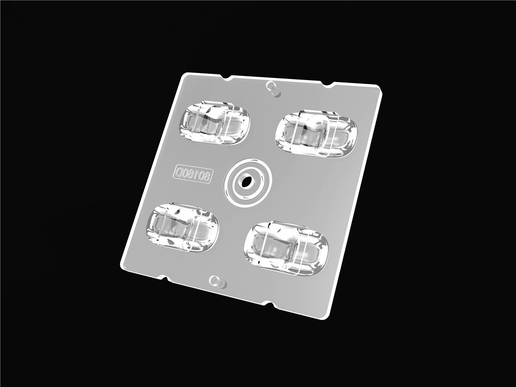 4IN1 50*50mm 80*160度 レンズビームアングル LEDストリートライトモジュール