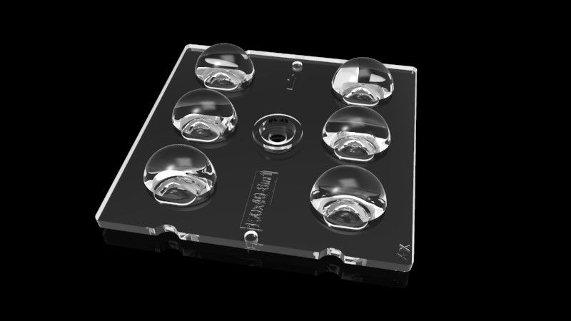 5050 / LEDの街灯のための1つの次元50*50mmに付き3535のLEDライト レンズ6つ